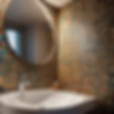 Artistic and colorful mosaic tiles revamping the bathroom space