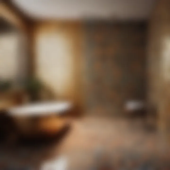 Elegant tile patterns in a modern bathroom