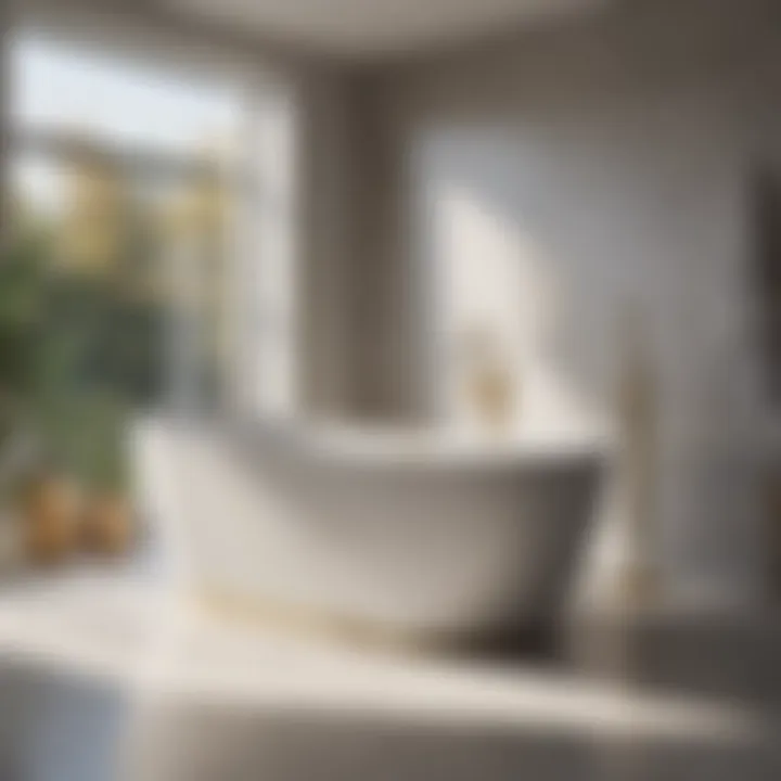 Sleek Bathtub Transformation Modern Freestanding Bathtub with Brass Fixtures