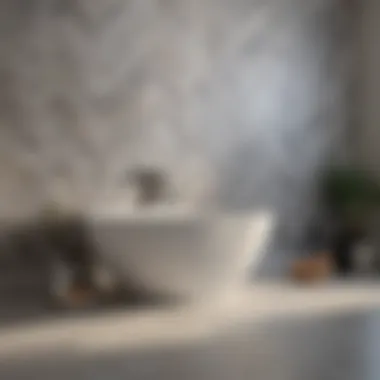 Tile Artistry in Motion Stylish Bathroom Tiles in Herringbone Pattern