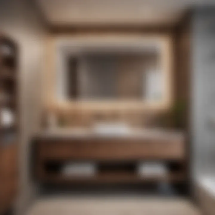 Functional Revit bathroom vanity maximizing storage space