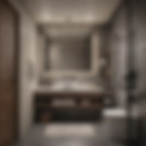 Stylish compact bathroom in a fifth wheel