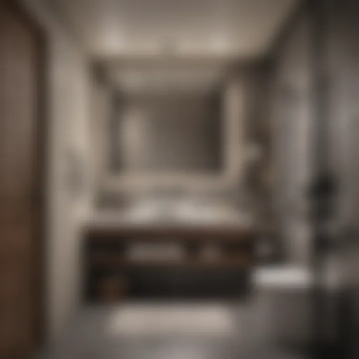 Stylish compact bathroom in a fifth wheel