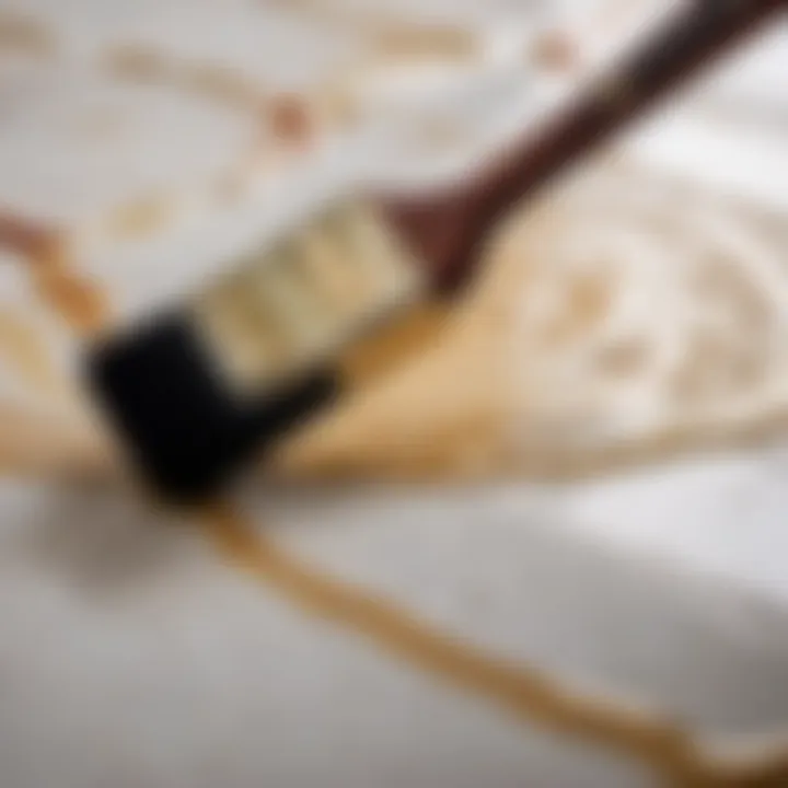 Elegant Brush Strokes on Tile Surface