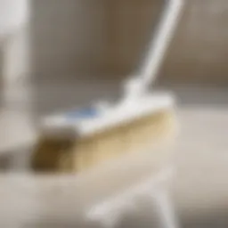 Grout cleaning brush with white bristles