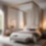 Elegant canopy bed in a minimalist bedroom