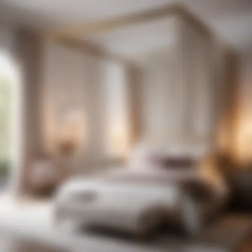 Elegant canopy bed in a minimalist bedroom