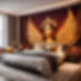 Elegant Wall Mural Elegant Wall Mural in Bedroom