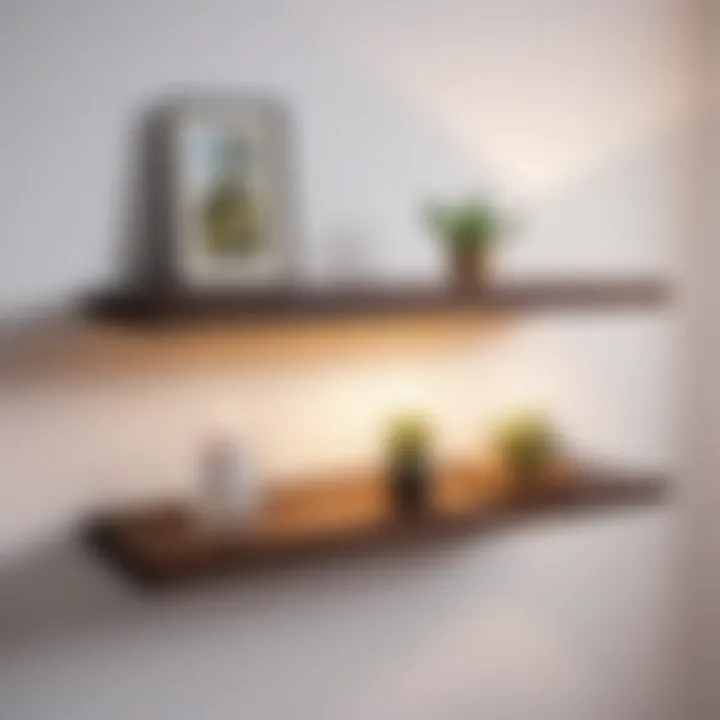 Unique Floating Shelf Arrangement