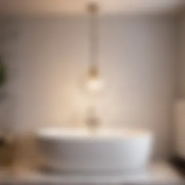 Chic Glass Pendant Lighting Fixture Stylish glass pendant lights above bathtub
