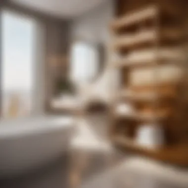 Innovative Design: Grab Bar with Shelving Integration Luxurious Grab Bar with Integrated Shelving