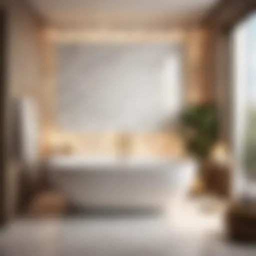 Elegant Bath Wall Panel in Spa-inspired Bathroom