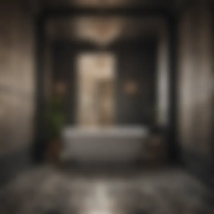 Elegance in Geometry Elegant Geometric Pattern 3D Bathroom Floor Tiles