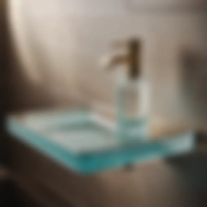 Innovative Glass Toilet Tray