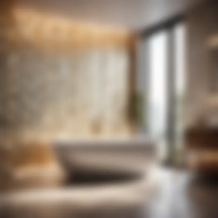 Luxurious Bath Wall Panels in Contemporary Bathroom Setting