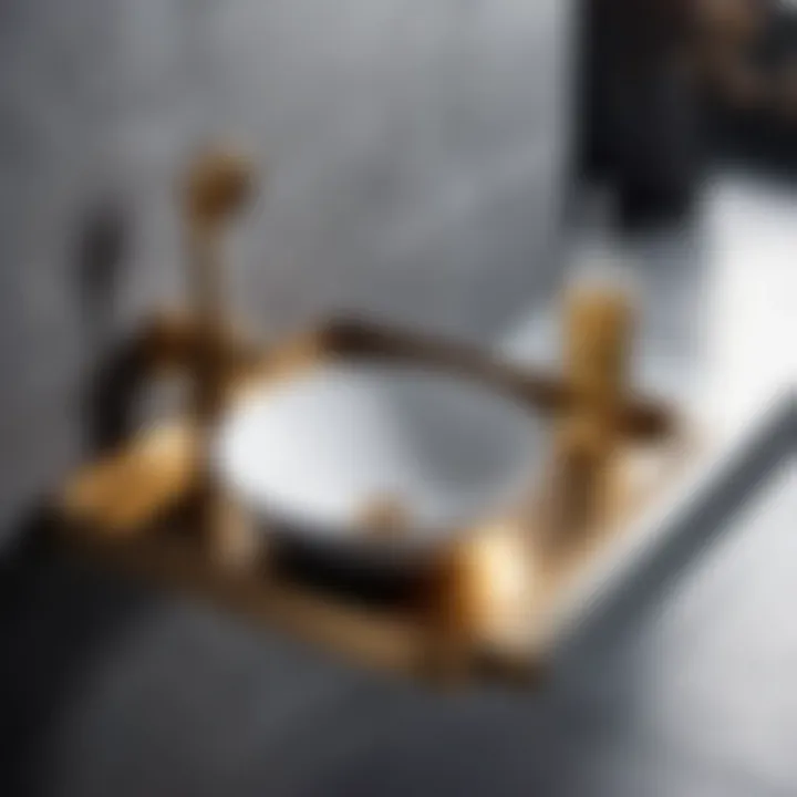 Sleek Metal Toilet Tray