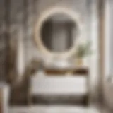 Marble Accented Bathroom Cabinet Modern minimalistic bathroom cabinet with marble accents