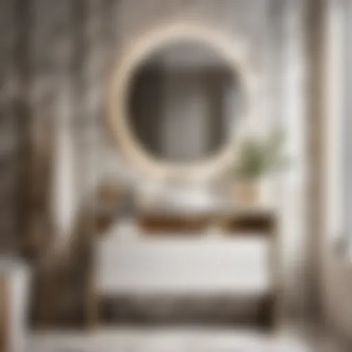 Marble Accented Bathroom Cabinet Modern minimalistic bathroom cabinet with marble accents