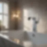 Innovative Sensor Bath Faucet in Modern Bathroom Sleek Sensor Bath Faucet in Modern Bathroom Setting