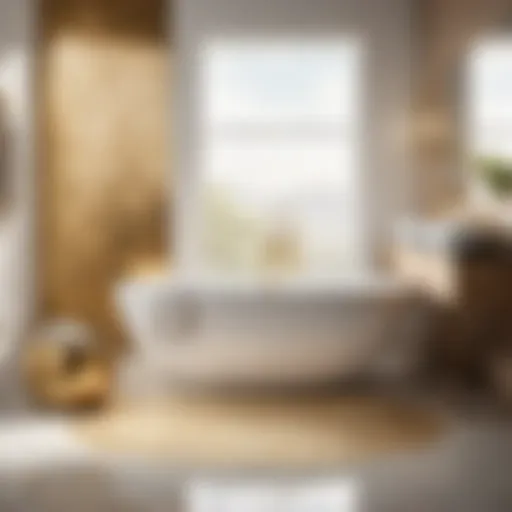 Luxurious White and Gold Tile Scrubber White and Gold Tile Scrubber