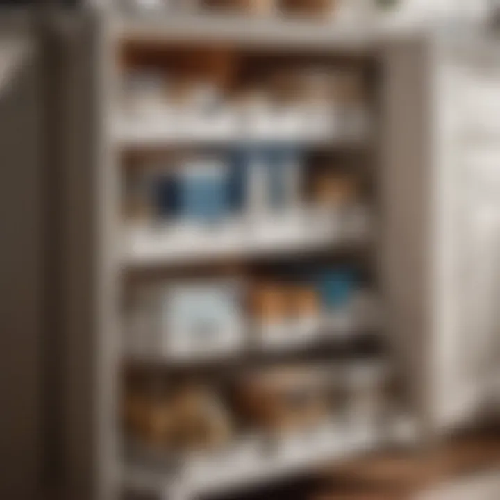 Labelled storage bins for easy identification