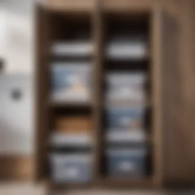 Vertical Storage Stacking Strategy Stacked storage bins for efficient organization