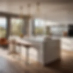 Luxurious contemporary kitchen design with sleek lines and minimalist features