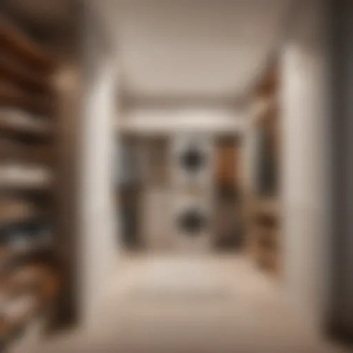 Innovative closet design with integrated laundry basket