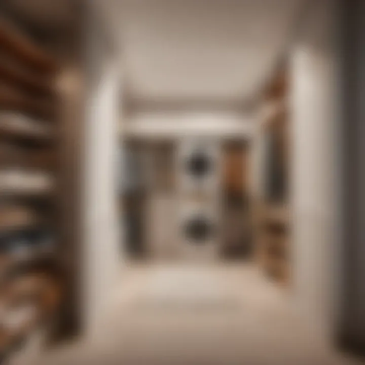 Innovative closet design with integrated laundry basket