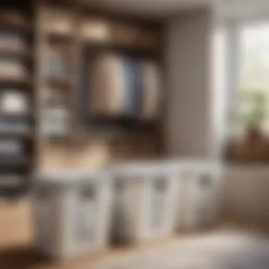 Efficient Organization Efficient organization with closet laundry baskets