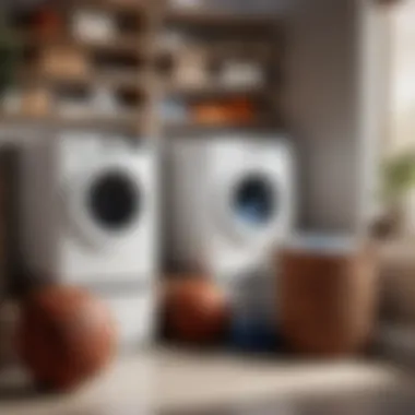 Tidy and Organized Living Space Tidy and organized living space with basketball hamper