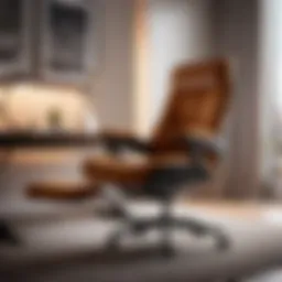 Modern ergonomic chair in stylish home office