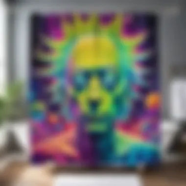 Colorful Rick and Morty Shower Curtain