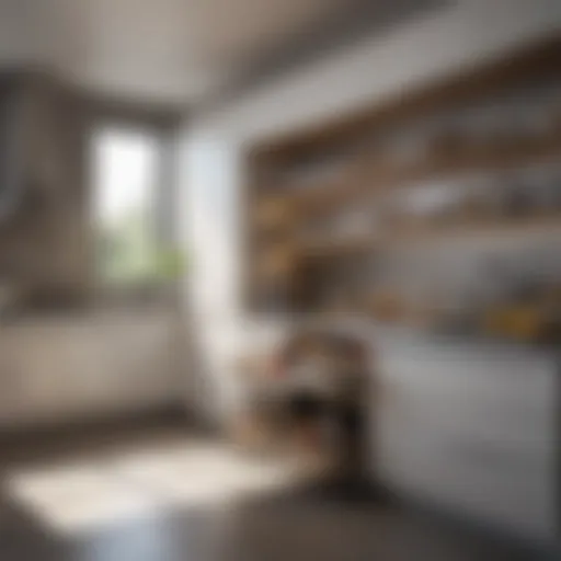 Contemporary kitchen showcasing innovative storage solutions