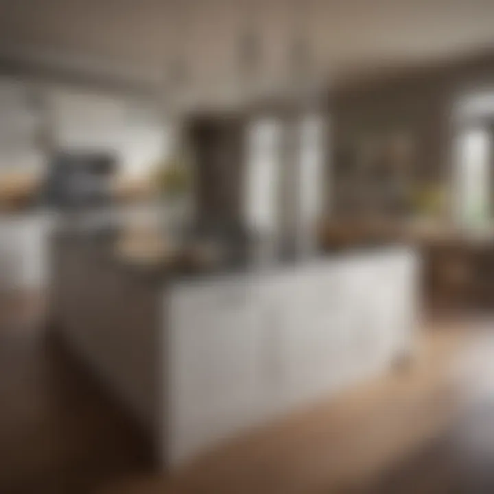 Stylish Kitchen Island with Integrated Technology Stylish kitchen island with integrated technology for modern cooking