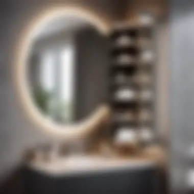 Functional Storage Solutions in Round Bathroom Cabinet with Mirror Round bathroom cabinet with mirror highlighting storage capacity and organization