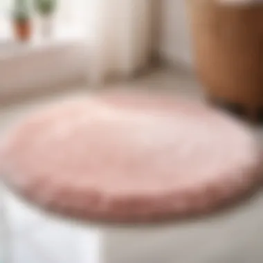 Cozy Pastel Round Mat Plush Round Bathroom Mat in Soft Pastel Colors