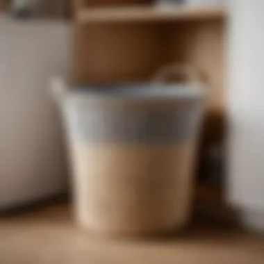 Round laundry basket showcasing its spacious interior