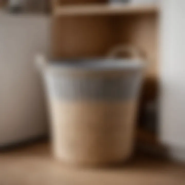 Round laundry basket showcasing its spacious interior