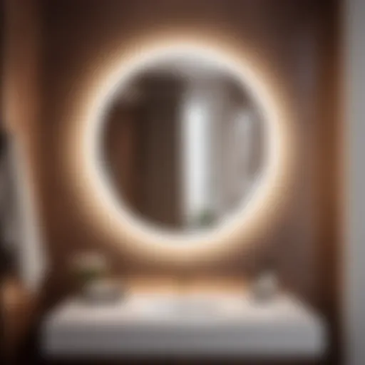 Innovative Round Tilting Bathroom Mirror Design