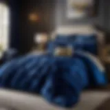 Luxurious King Size Bedroom Comforter Set in Royal Blue