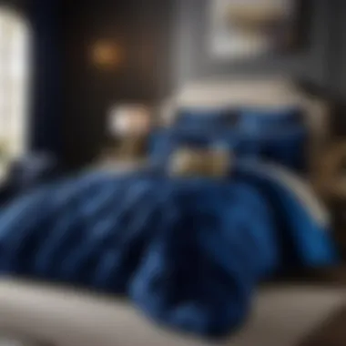 Opulent Royal Blue King Size Comforter Set Luxurious King Size Bedroom Comforter Set in Royal Blue