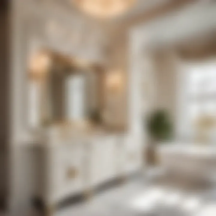 Luxurious RTA Bath Vanity with Marble Countertop