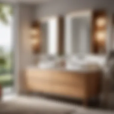 Minimalist RTA Bath Vanity in Natural Wood Finish