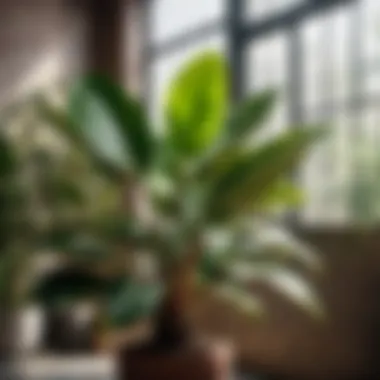 Rubber Plant - Pollutant Filter Rubber Plant filtering pollutants and improving air quality