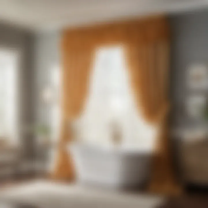 Ruffles of Refinement Stylish Walmart Bathroom Window Curtain with Ruffled Design