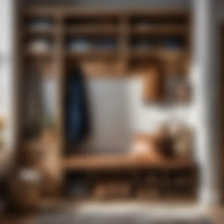 Cozy Bedroom Bench with Shoe Storage in Rustic Ambiance