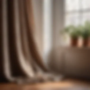 Organic Cotton Charm Rustic bedroom curtains made from organic cotton with a subtle plaid pattern