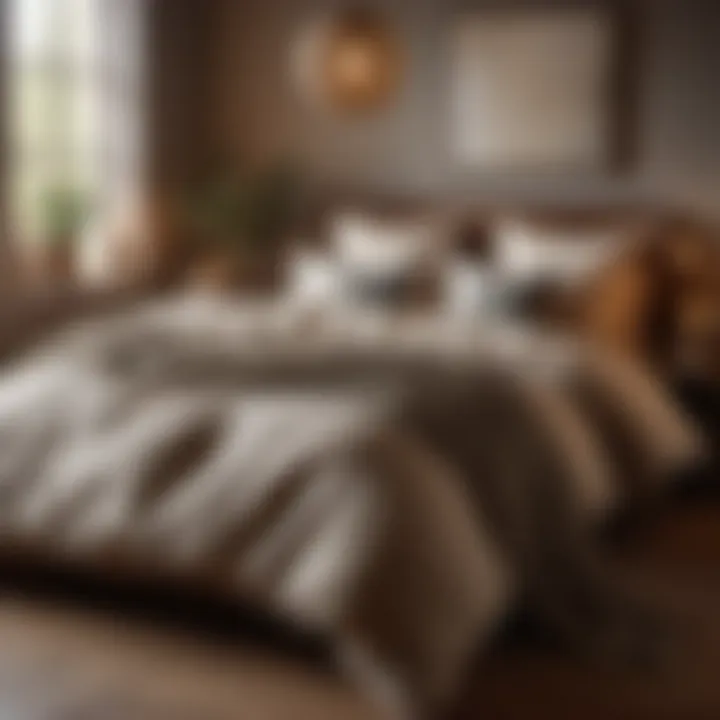 Rustic Bedroom with Linen Duvet
