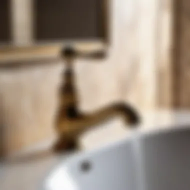 Elegance in Every Detail: Rustic Brass Faucet Rustic Brass Faucet in Bathroom Setting